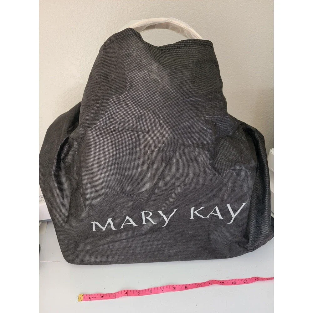 Mary Kay Black Ivory Cosmetic Makeup Travel Bag Organizer Case w/ Storage Cover
